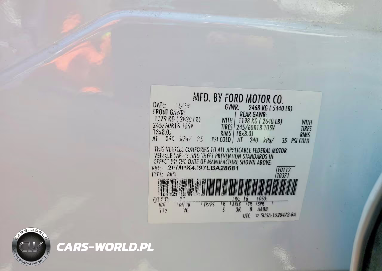 2020 Ford Edge Sel VIN:2FMPK4J97LBA28681 - 13