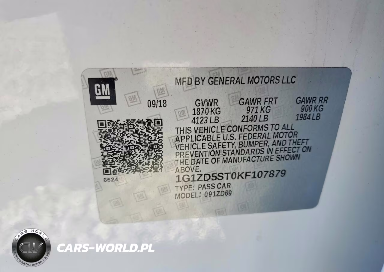 2019 Chevrolet Malibu Lt VIN:1G1ZD5ST0KF107879 - 12