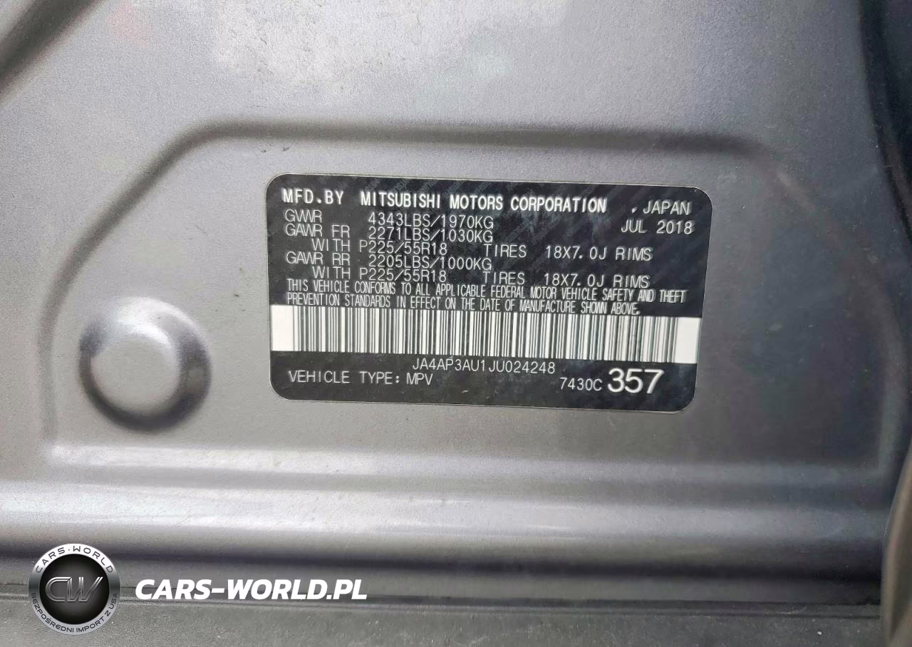 2018 Mitsubishi Outlander Sport Es VIN:JA4AP3AU1JU024248 - 12