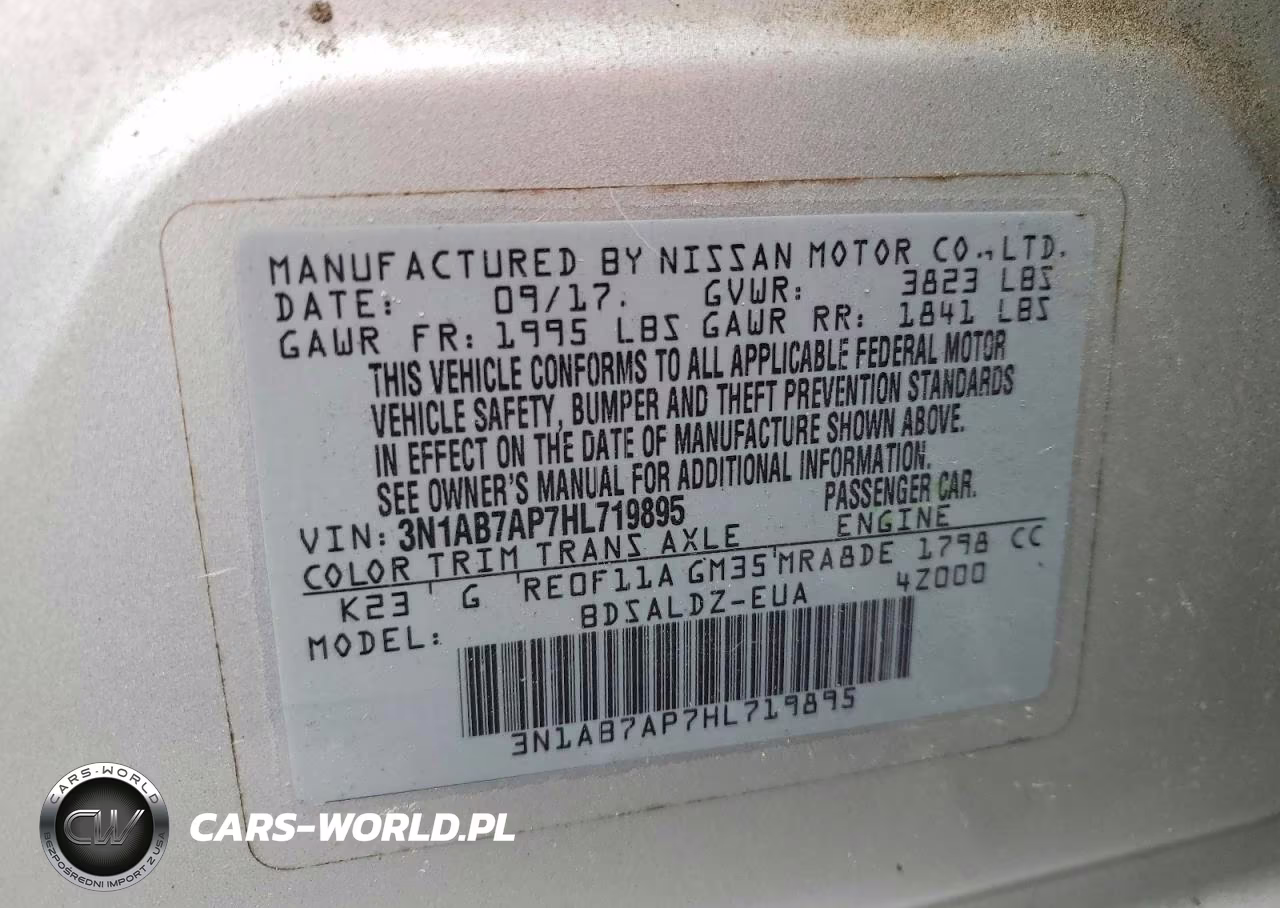 2017 Nissan Sentra Sv VIN:3N1AB7AP7HL719895 - 13