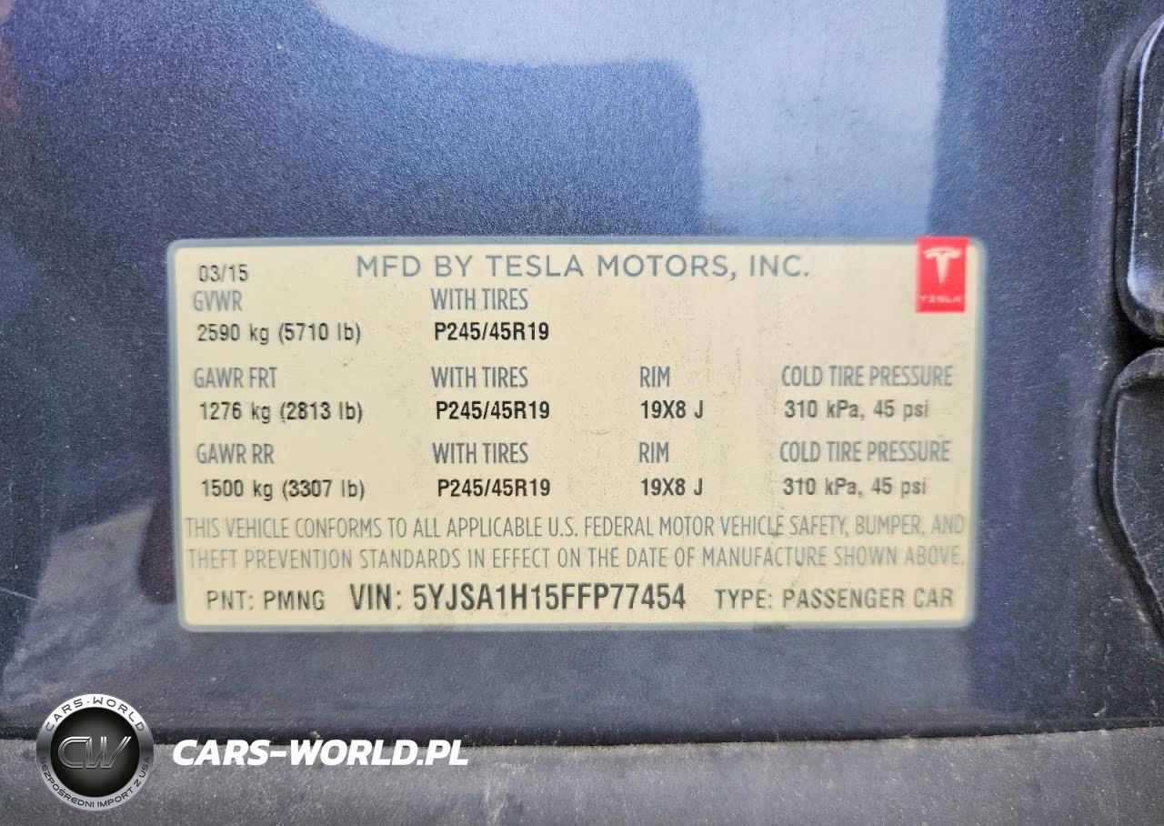 2015 Tesla Model S 85 VIN:5YJSA1H15FFP77454 - 13
