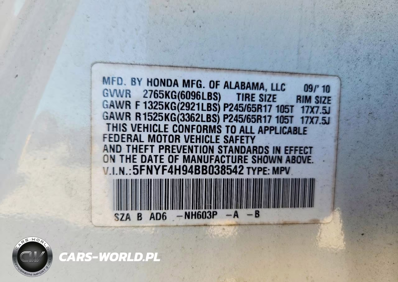 2011 Honda Pilot Touring VIN:5FNYF4H94BB038542 - 13