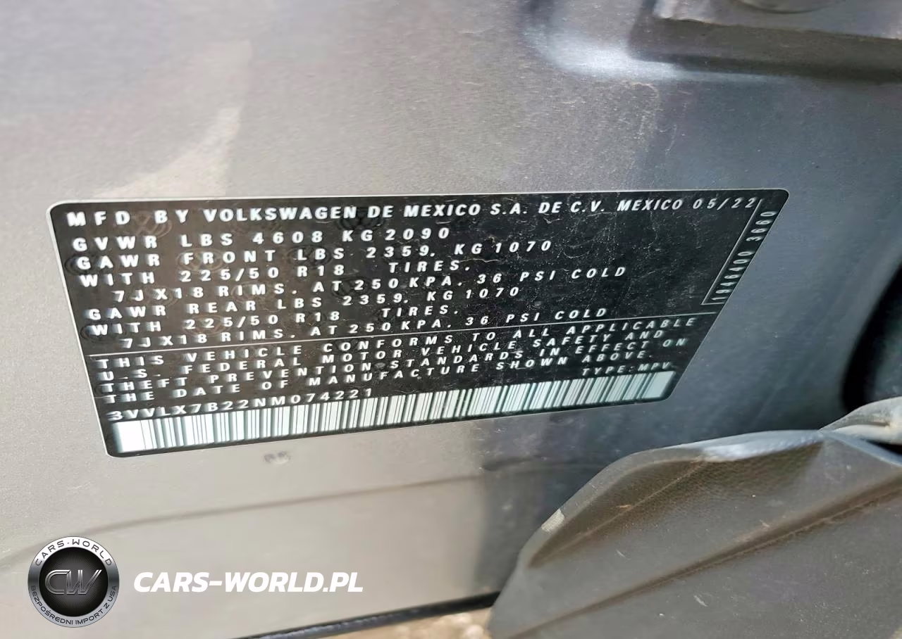 2022 Volkswagen Taos Se Iq Drive VIN:3VVLX7B22NM074221 - 13