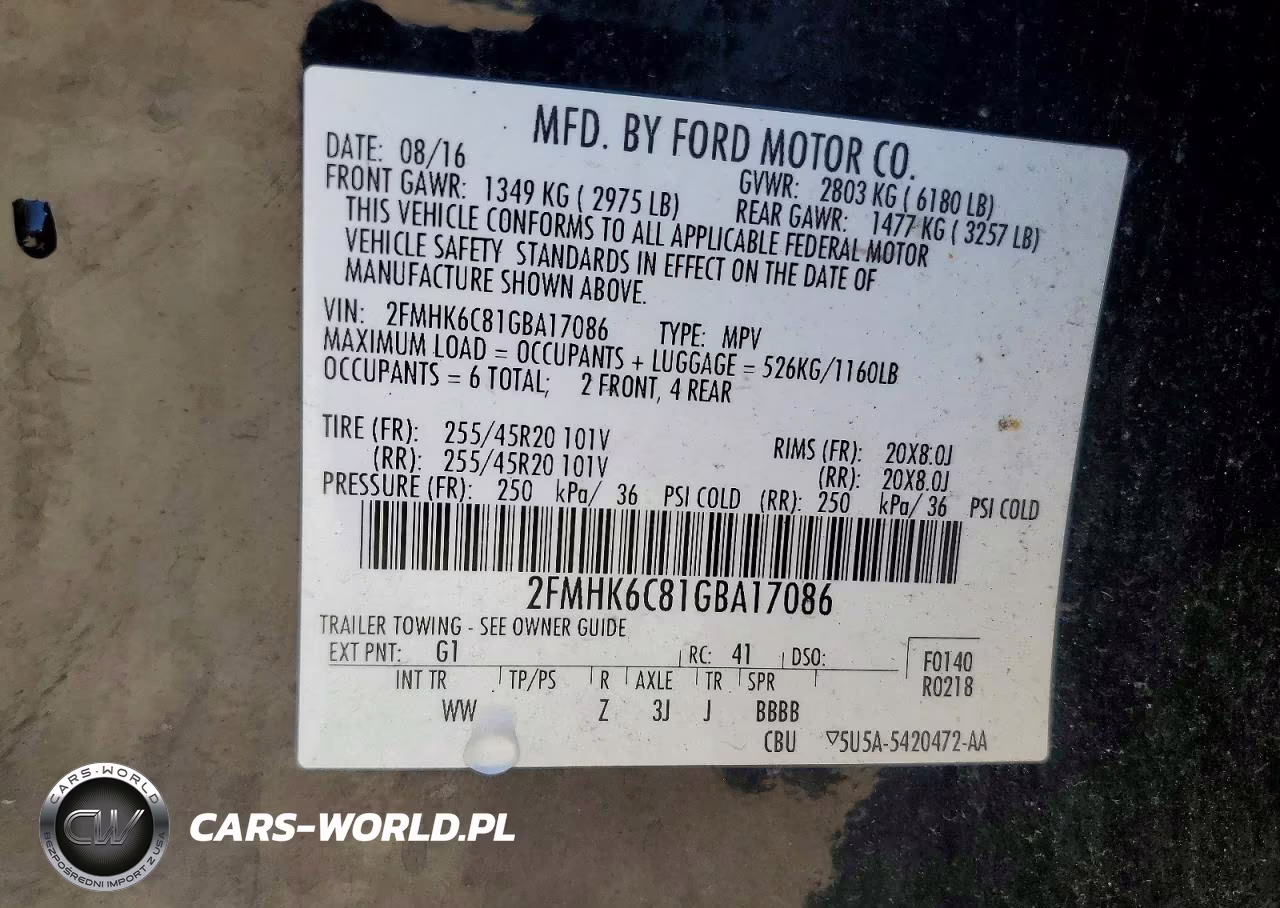 2016 Ford Flex Sel VIN:2FMHK6C81GBA17086 - 13