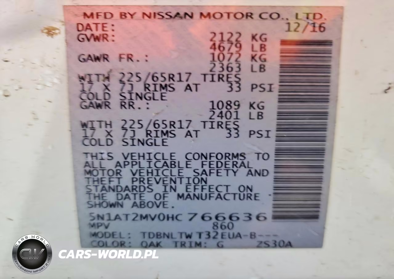 2017 Nissan Rogue Sv VIN:5N1AT2MV0HC766636 - 13