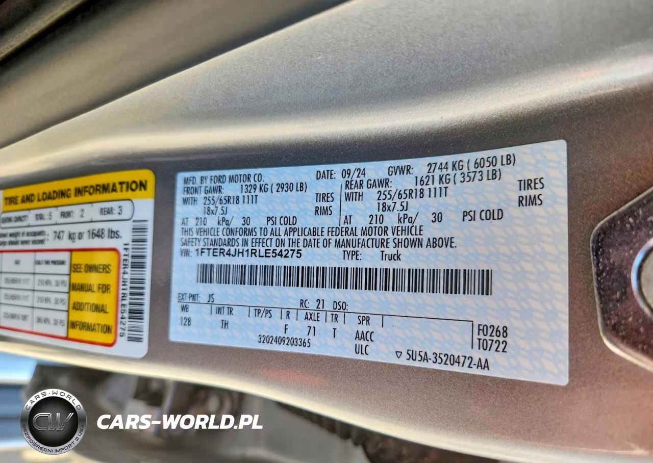 2024 Ford Ranger Lariat VIN:1FTER4JH1RLE54275 - 12