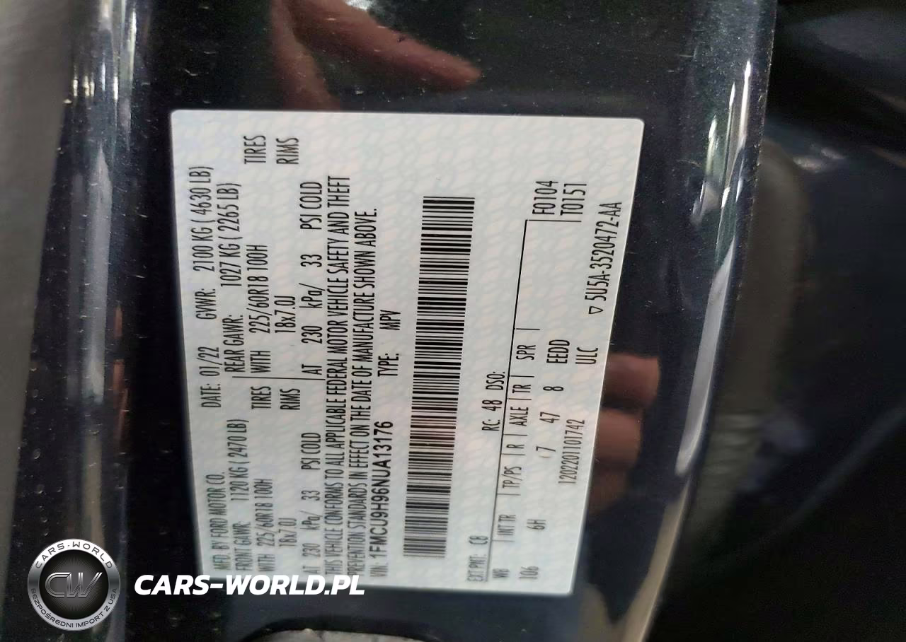 2022 Ford Escape Sel VIN:1FMCU9H96NUA13176 - 12