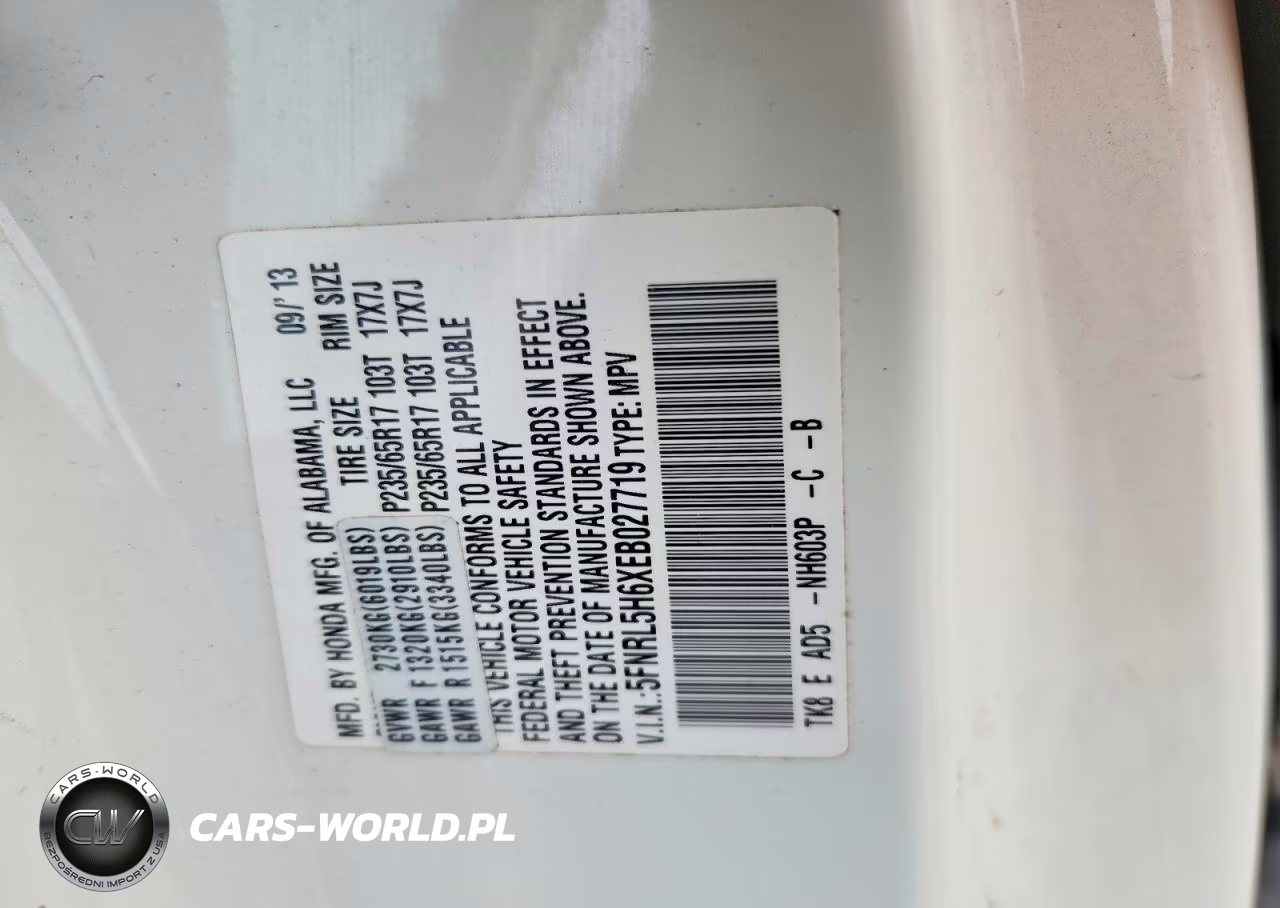 2014 Honda Odyssey Exl VIN:5FNRL5H6XEB027719 - 13