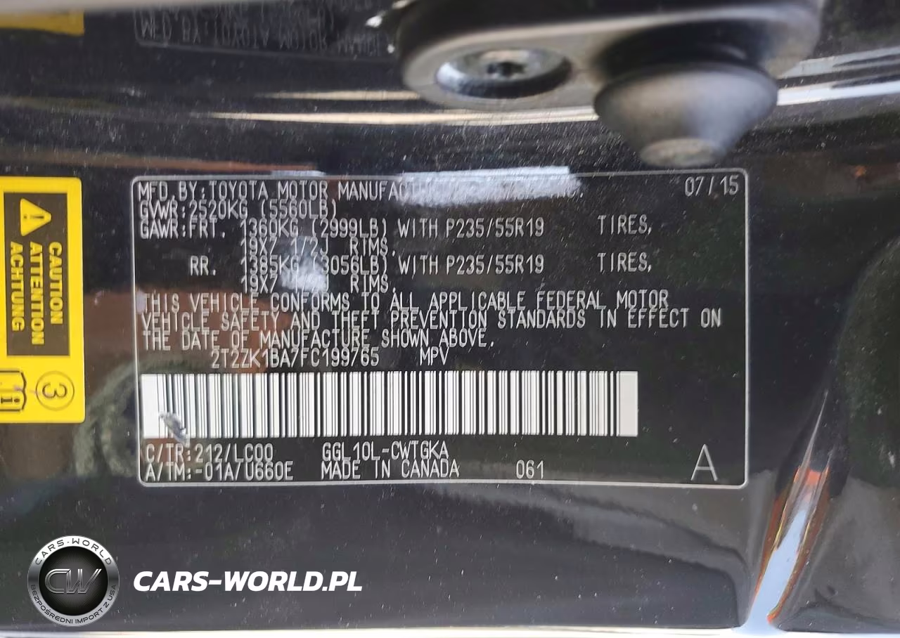 2015 Lexus Rx 350 VIN:2T2ZK1BA7FC199765 - 13