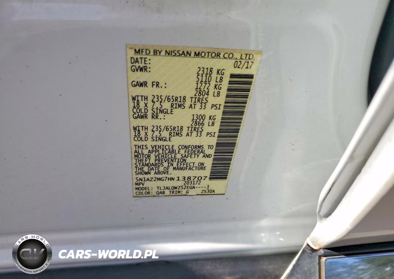 2017 Nissan Murano Sv VIN:5N1AZ2MG7HN138707 - 12