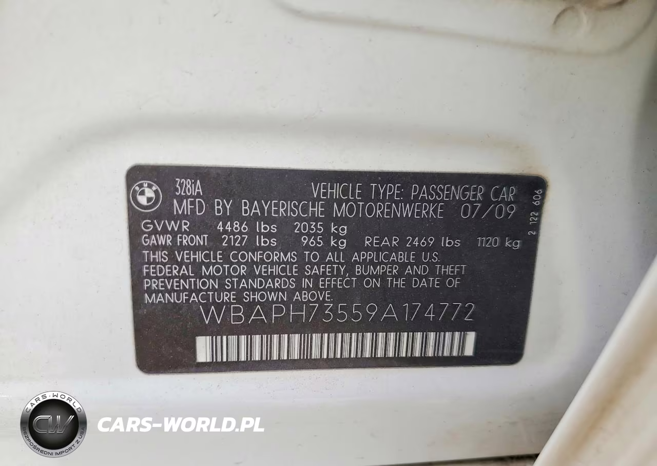 2009 BMW 328 I VIN:WBAPH73559A174772 - 13