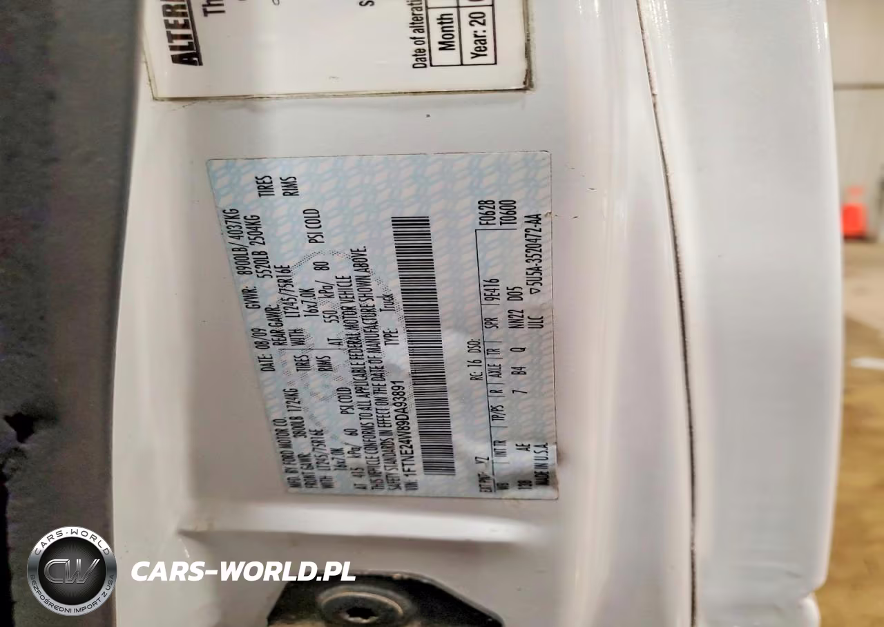 2009 Ford E250 Delivery Van VIN:1FTNE24W89DA93891 - 13