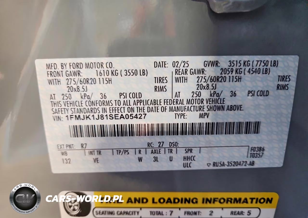 2025 Ford Expedition Max Active VIN:1FMJK1J81SEA05427 - 13