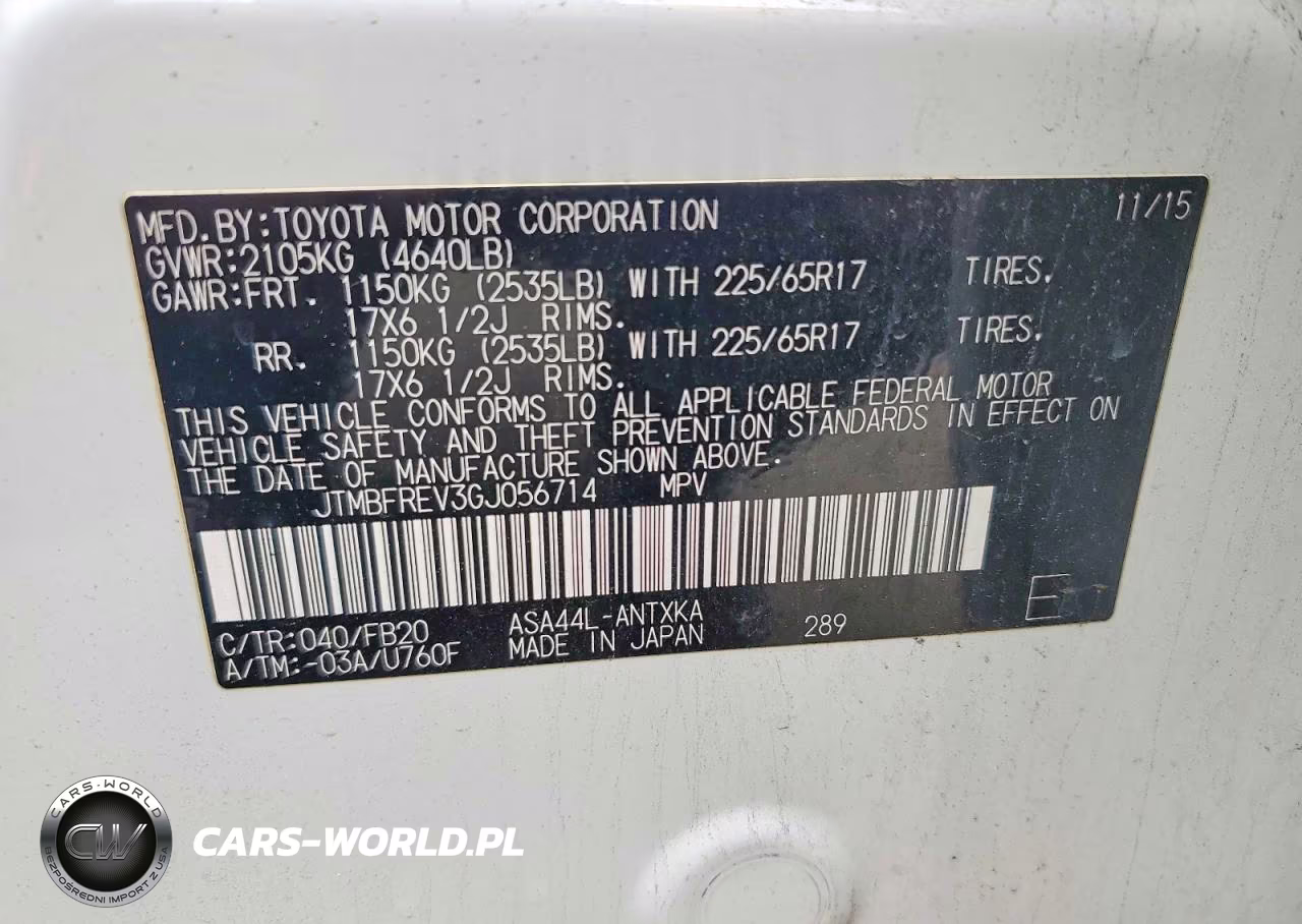 2016 Toyota Rav4 Le VIN:JTMBFREV3GJ056714 - 13