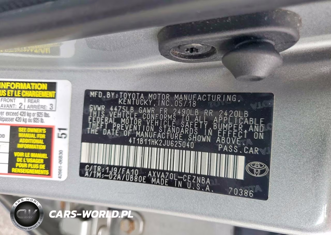 2018 Toyota Camry Le VIN:4T1B11HK2JU625040 - 13