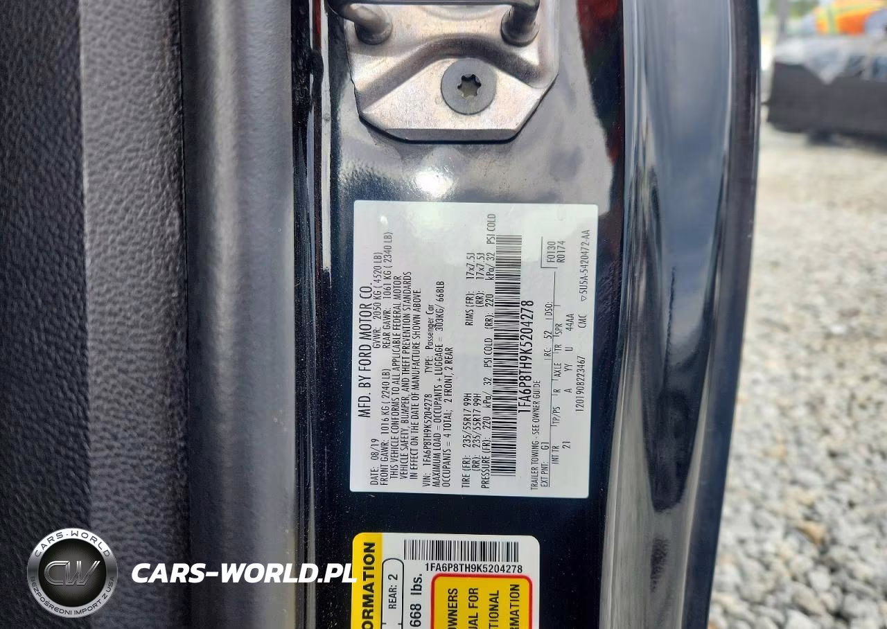 2019 Ford Mustang VIN:1FA6P8TH9K5204278 - 12