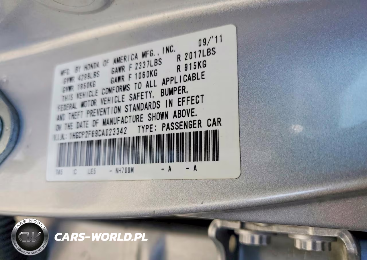 2012 Honda Accord Se VIN:1HGCP2F69CA023342 - 13