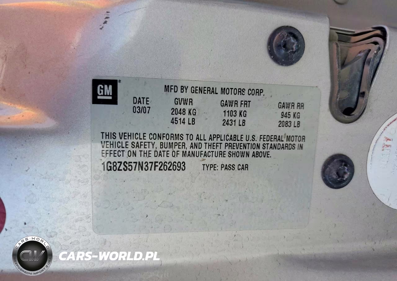 2007 Saturn Aura Xe VIN:1G8ZS57N37F262693 - 13