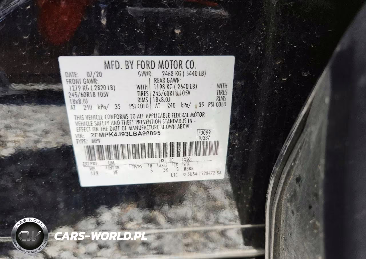 2020 Ford Edge Sel VIN:2FMPK4J93LBA98095 - 13