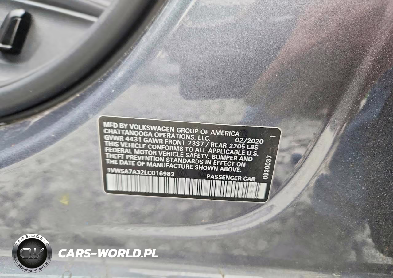 2020 Volkswagen Passat Se VIN:1VWSA7A32LC016983 - 12