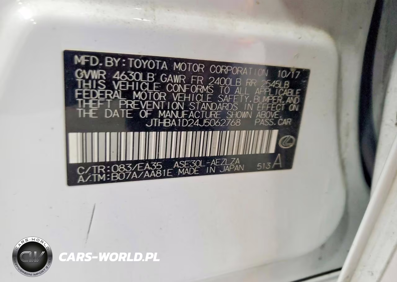2018 Lexus Is 300 VIN:JTHBA1D24J5062768 - 12