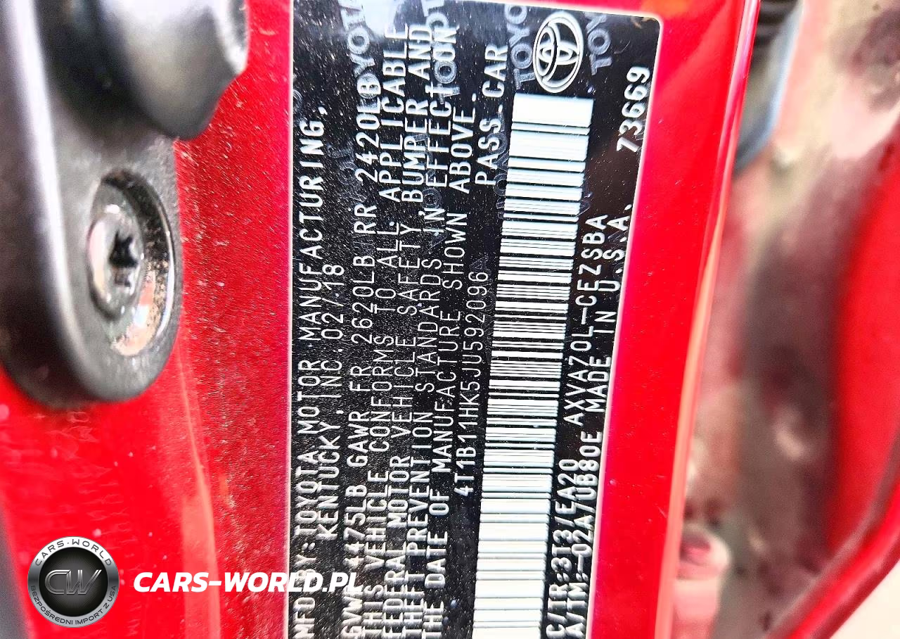 2018 Toyota Camry Se VIN:4T1B11HK5JU592096 - 12