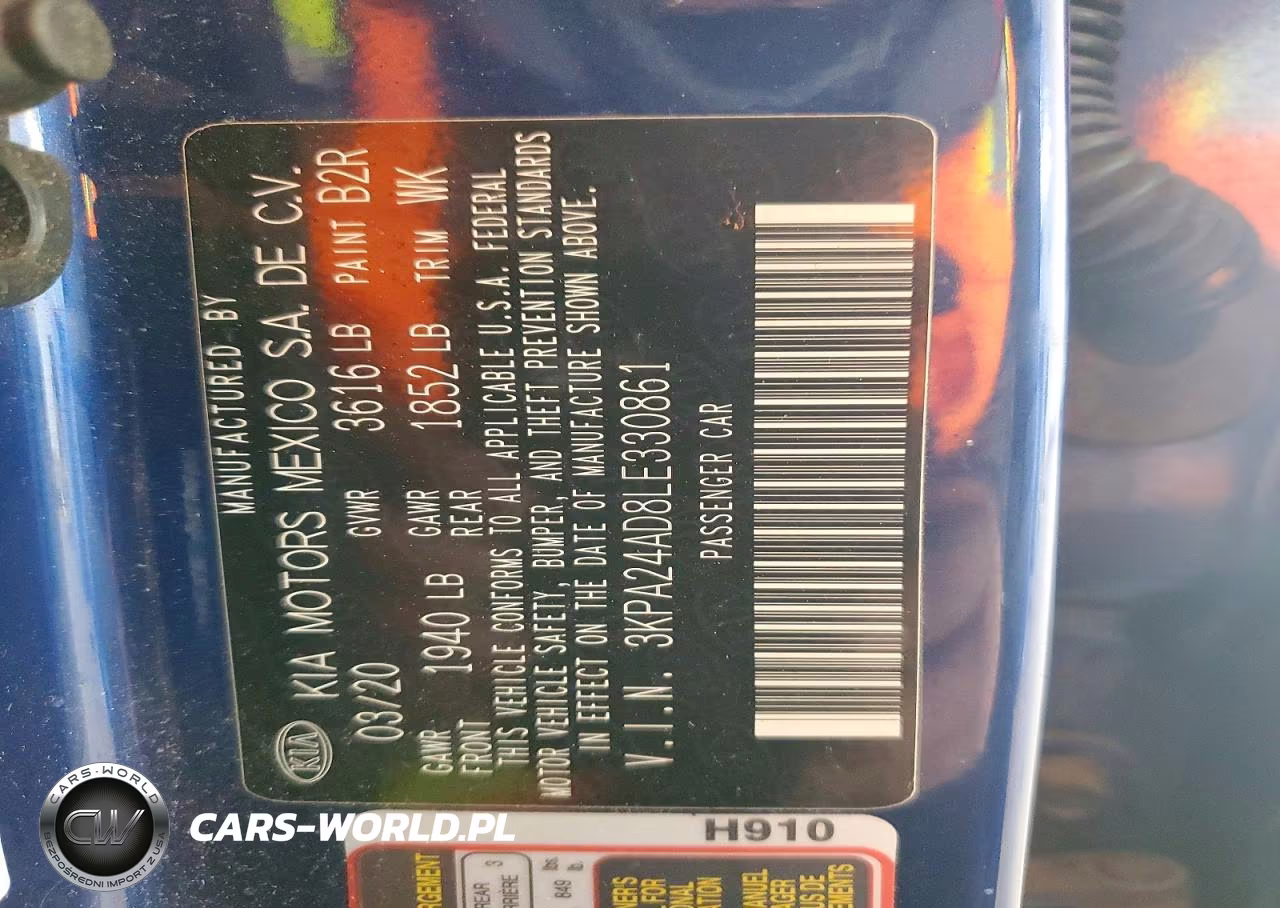 2020 Kia Rio S VIN:3KPA24AD8LE330861 - 12