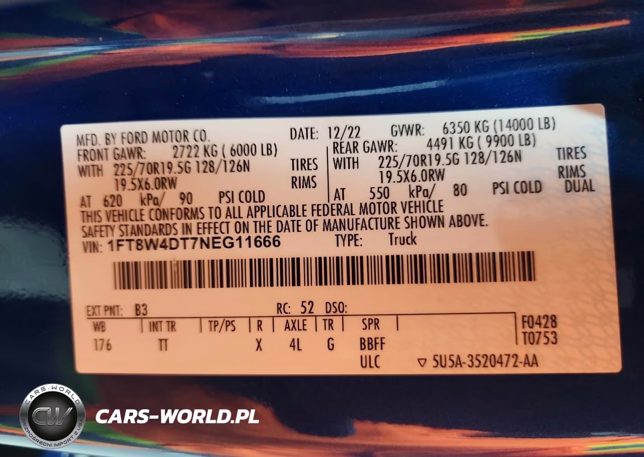 2022 Ford F450 Super Duty VIN:1FT8W4DT7NEG11666 - 13