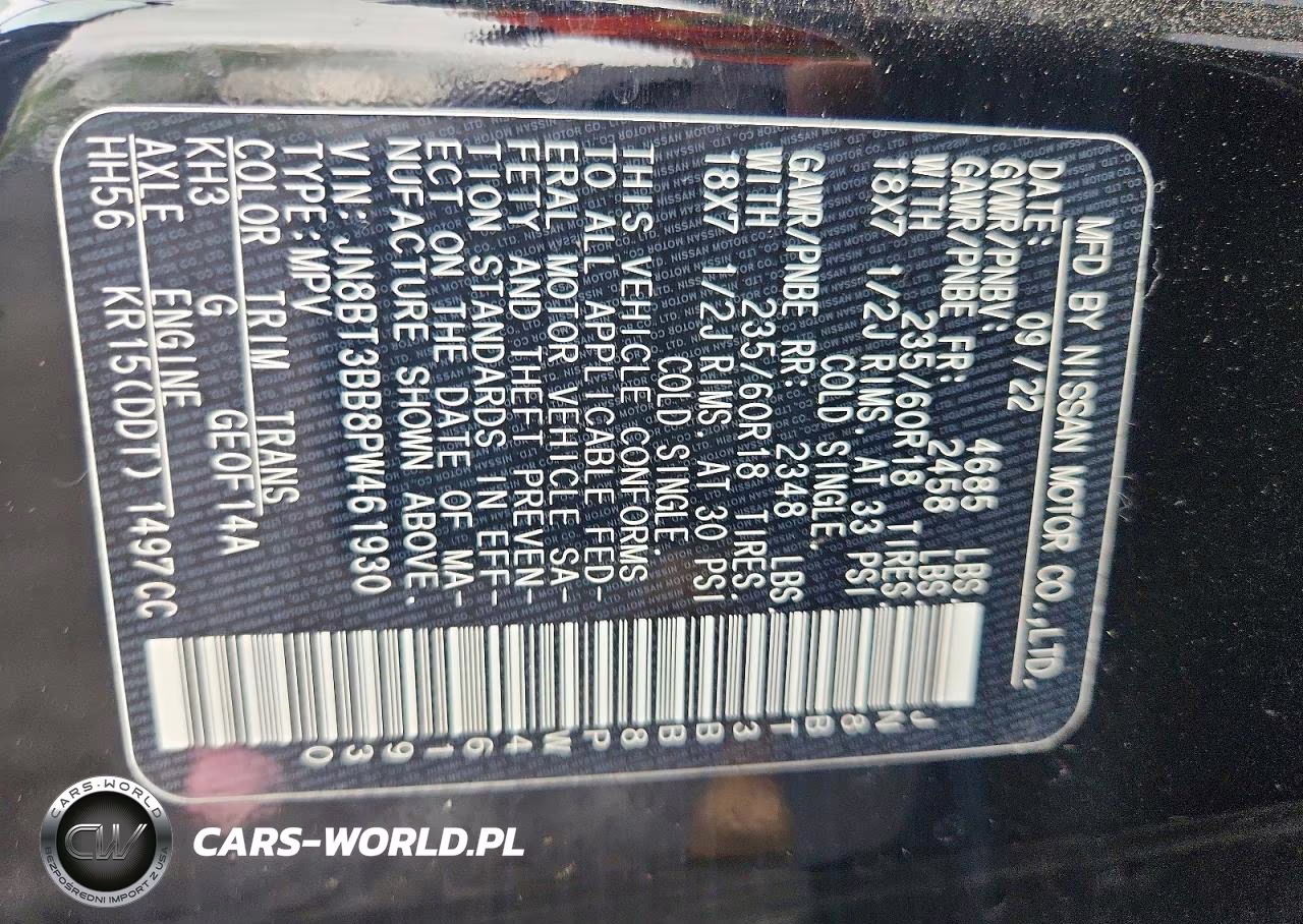 2023 Nissan Rogue Sv VIN:JN8BT3BB8PW461930 - 12