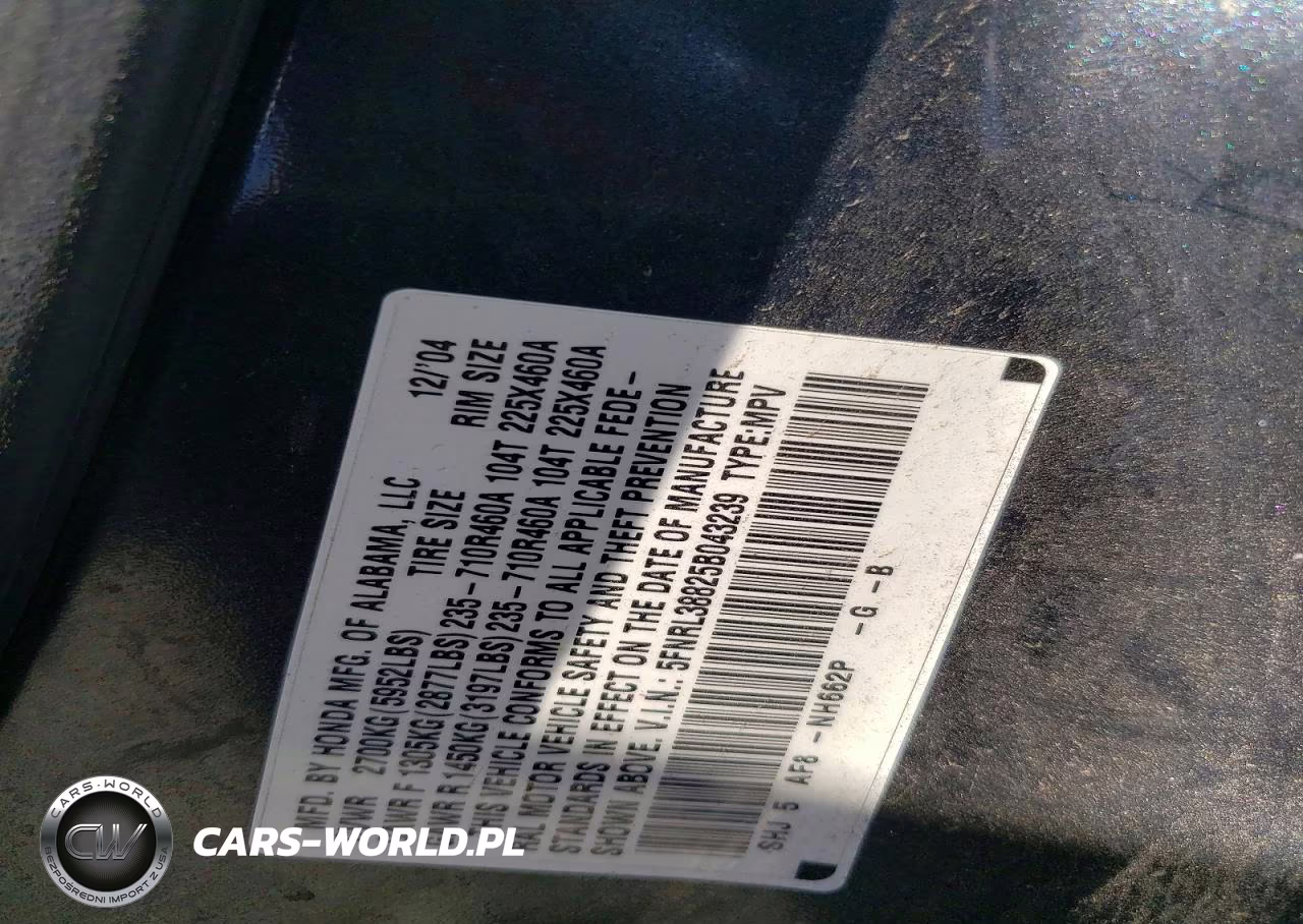 2005 Honda Odyssey Touring VIN:5FNRL38825B043239 - 13