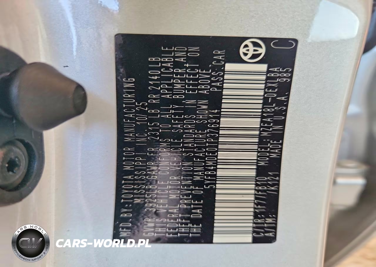 2026 Toyota Corolla Le VIN:5YFB4MDE0TP376914 - 12