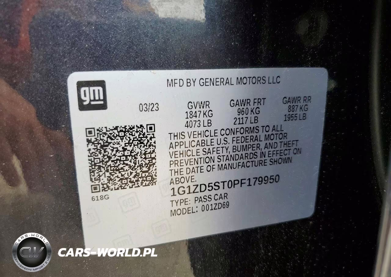 2023 Chevrolet Malibu Lt VIN:1G1ZD5ST0PF179950 - 12