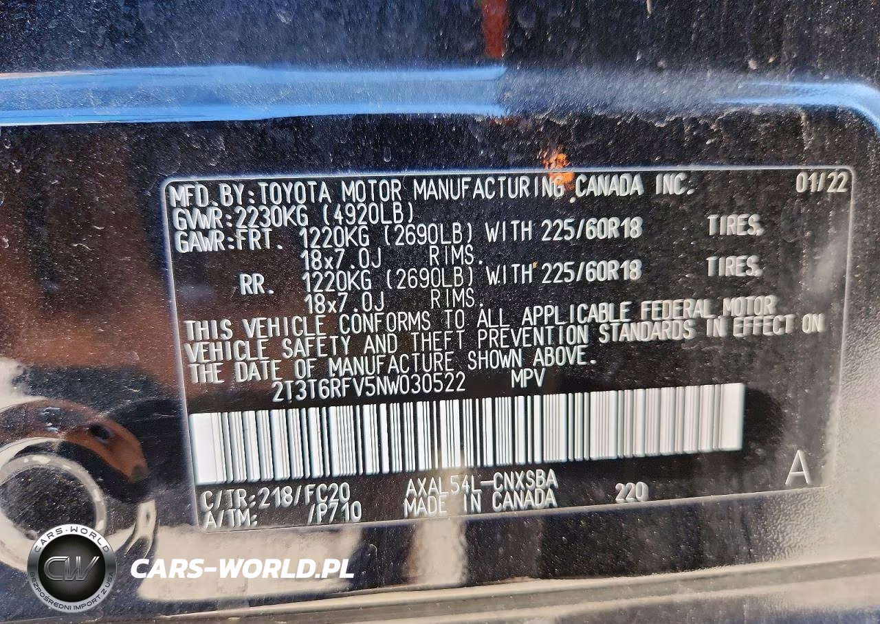 2022 Toyota Rav4 Se VIN:2T3T6RFV5NW030522 - 13