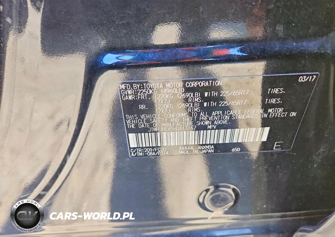 2017 Toyota Rav4 Hybrid Xle VIN:JTMRJREV5HD113167 - 13