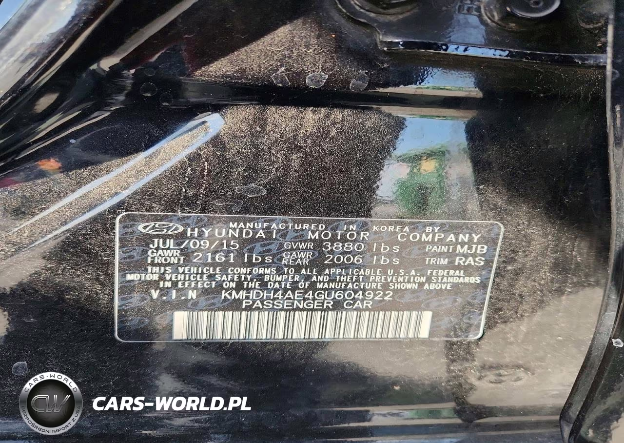 2016 Hyundai Elantra Se VIN:KMHDH4AE4GU604922 - 12