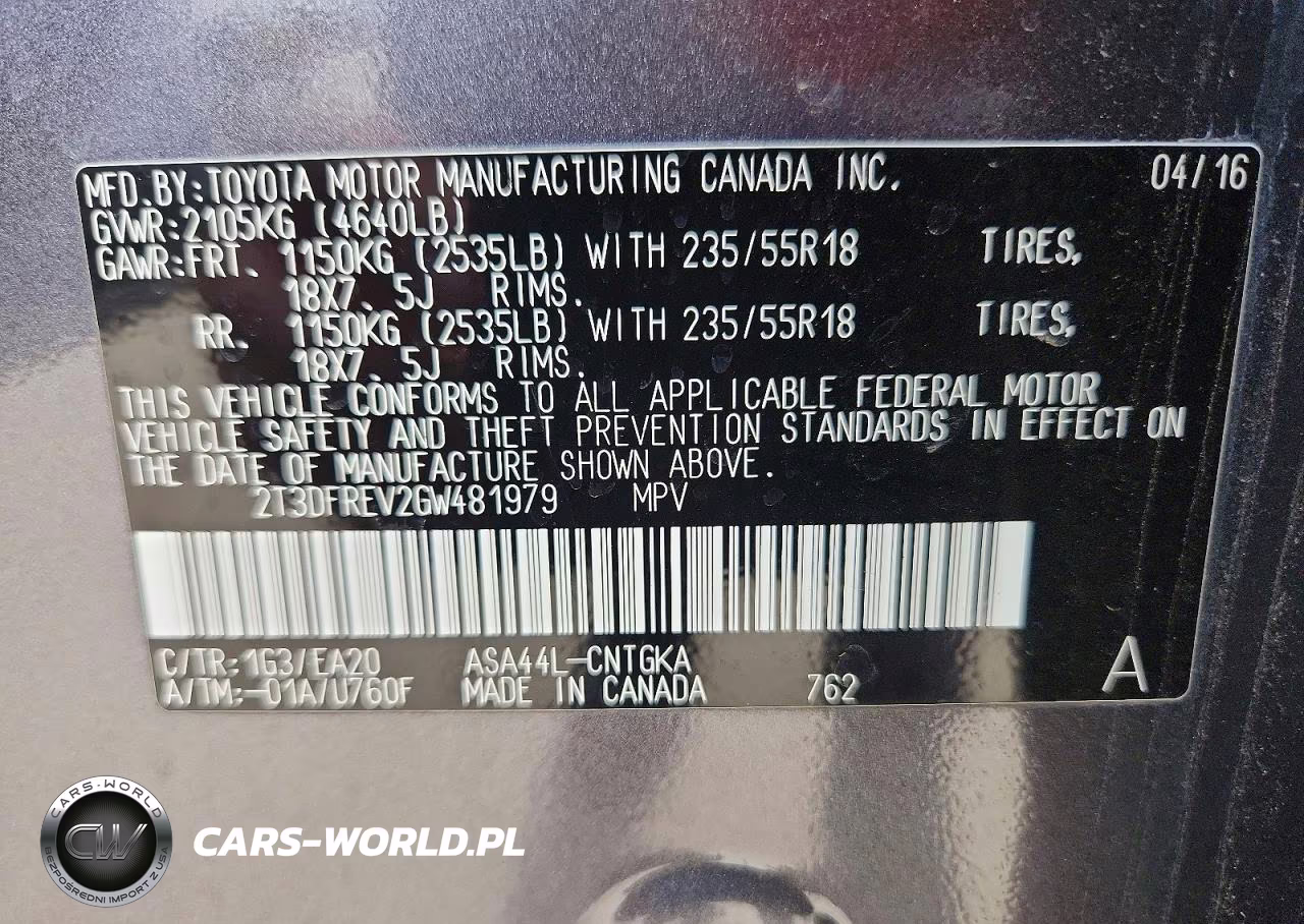 2016 Toyota Rav4 Limited VIN:2T3DFREV2GW481979 - 12