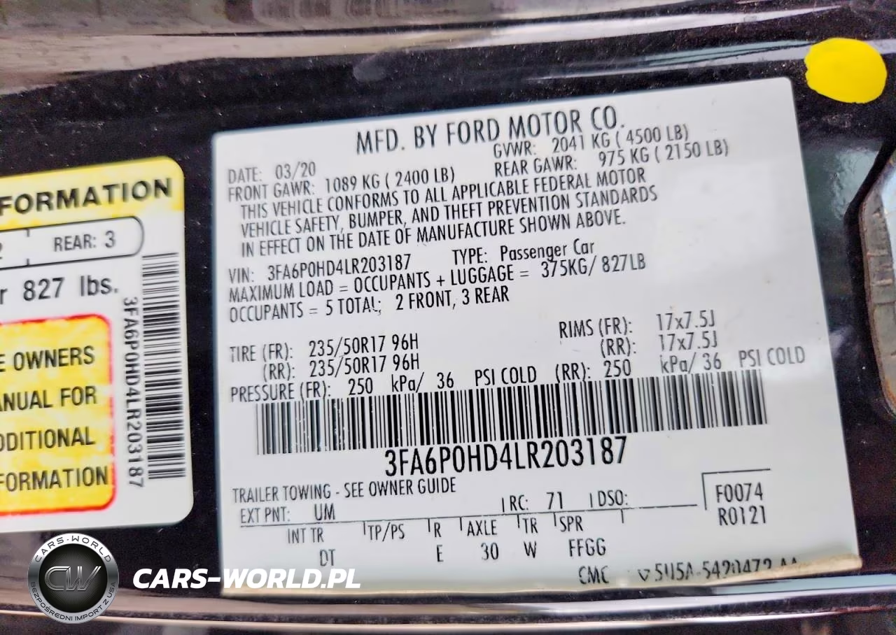 2020 Ford Fusion Se VIN:3FA6P0HD4LR203187 - 12