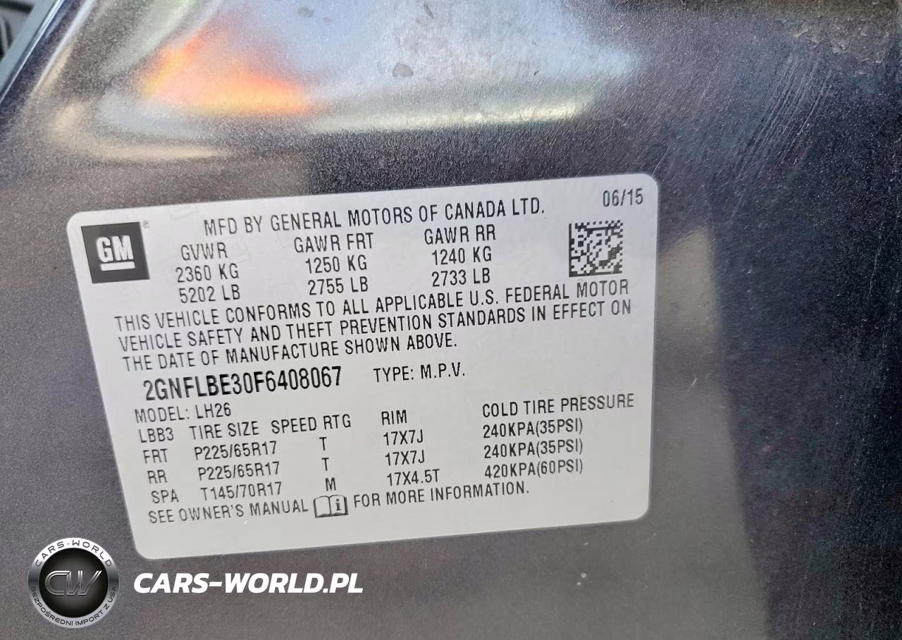 2015 Chevrolet Equinox Lt VIN:2GNFLBE30F6408067 - 13