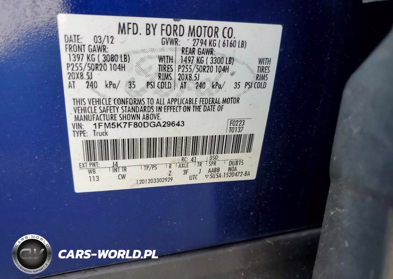 2013 Ford Explorer Limited VIN:1FM5K7F80DGA29643 - 13