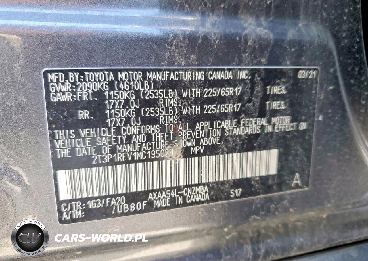 2021 Toyota Rav4 Xle VIN:2T3P1RFV1MC195029 - 13