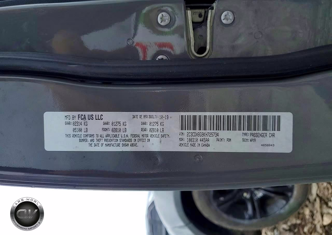 2019 Dodge Charger Sxt VIN:2C3CDXBG9KH725734 - 12