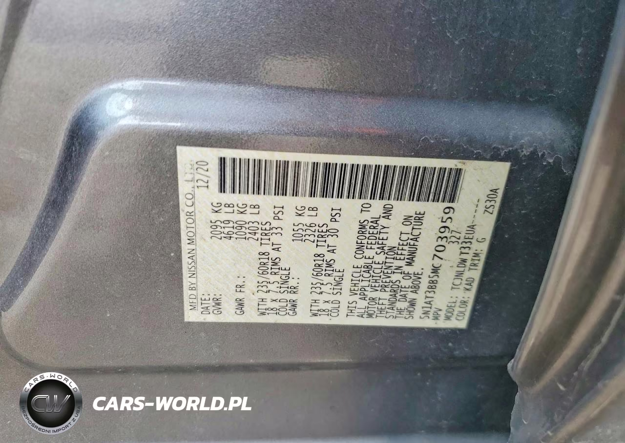 2021 Nissan Rogue VIN:5N1AT3BB5MC703959 - 12