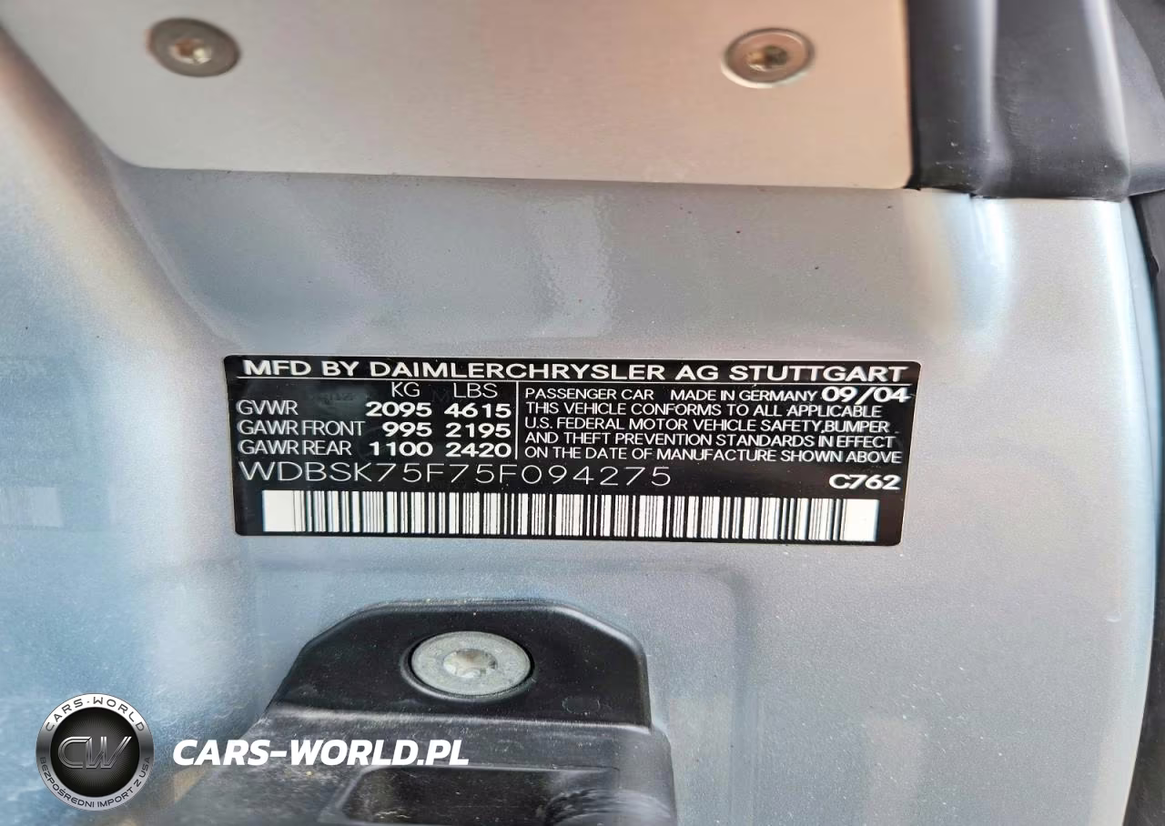 2005 Mercedes-Benz Sl 500 VIN:WDBSK75F75F094275 - 12