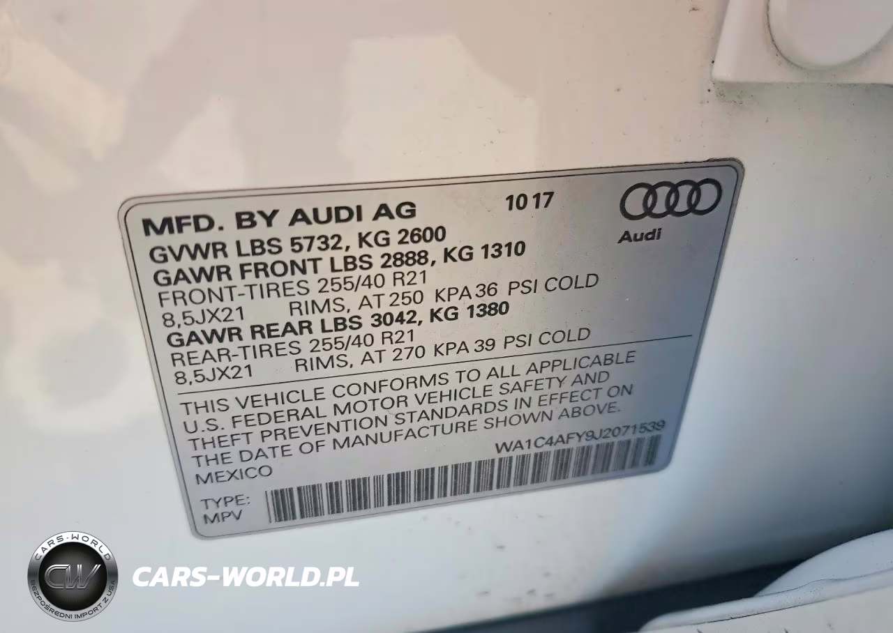 2018 Audi Sq5 Prestige VIN:WA1C4AFY9J2071539 - 13