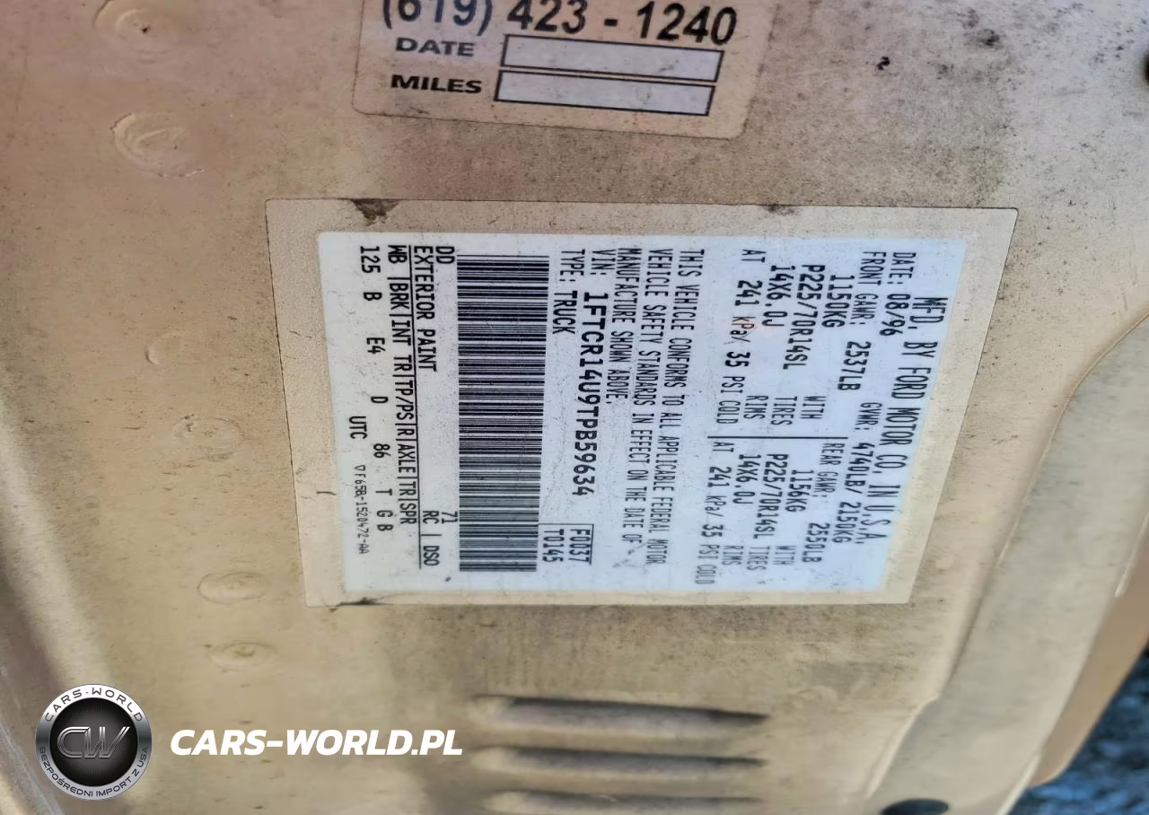 1996 Ford Ranger Super Cab VIN:1FTCR14U9TPB59634 - 13