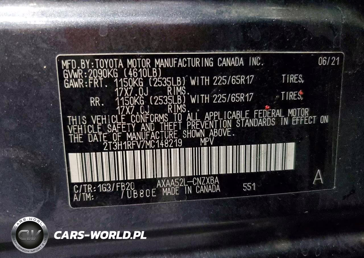 2021 Toyota Rav4 Le VIN:2T3H1RFV7MC148219 - 13