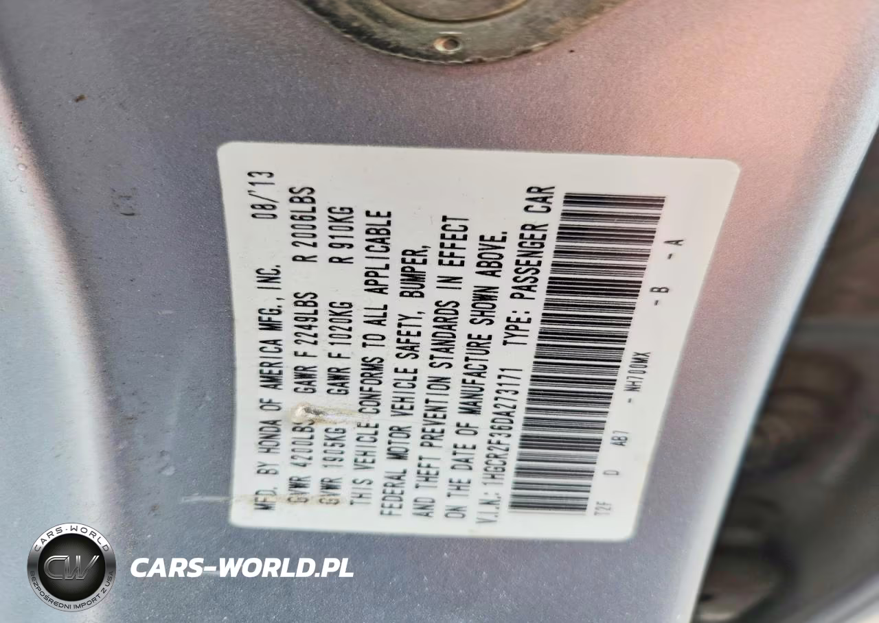 2013 Honda Accord Lx VIN:1HGCR2F36DA273171 - 12