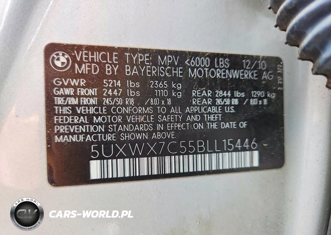 2011 BMW X3 xDrive35I VIN:5UXWX7C55BLL15446 - 14