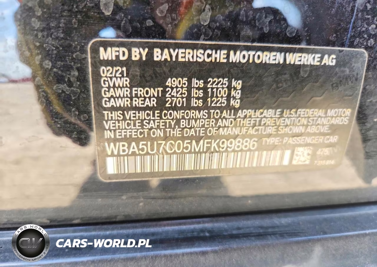 2021 BMW M340I VIN:WBA5U7C05MFK99886 - 13