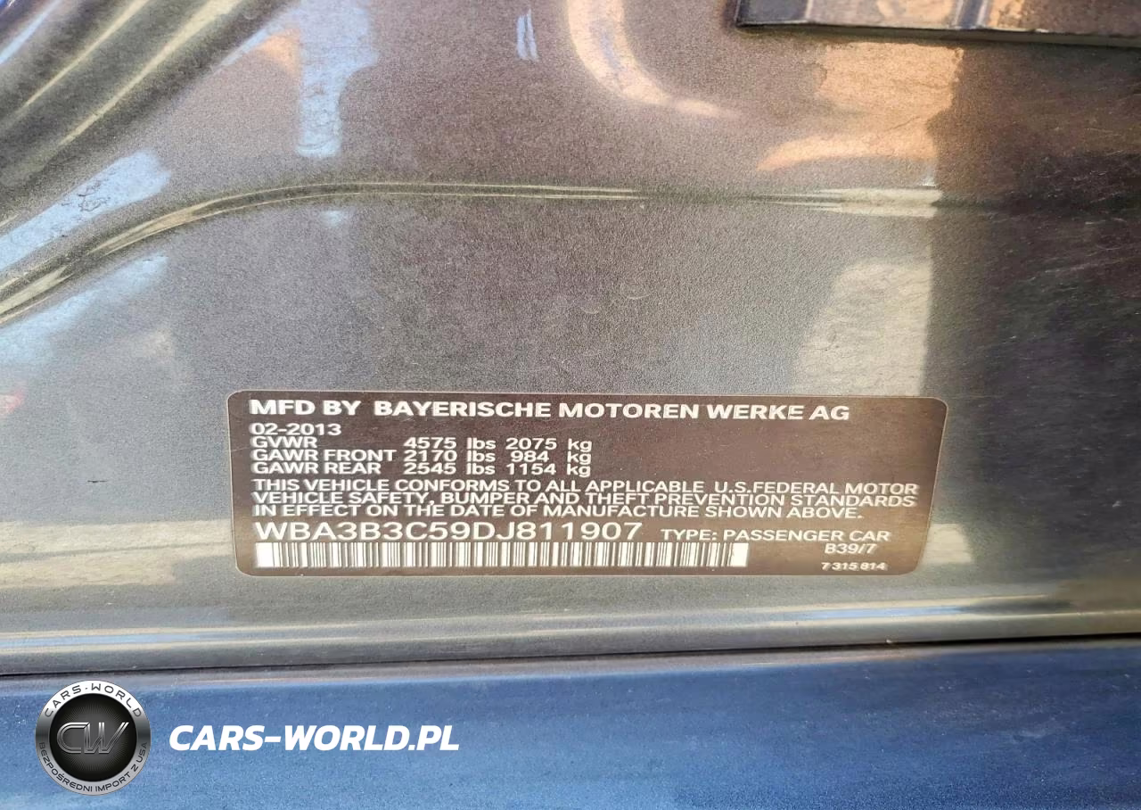 2013 BMW 328 Xi VIN:WBA3B3C59DJ811907 - 12